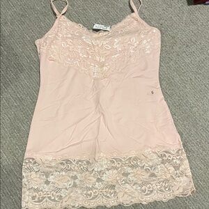 Maurices Blush Lace Trim Chemise
